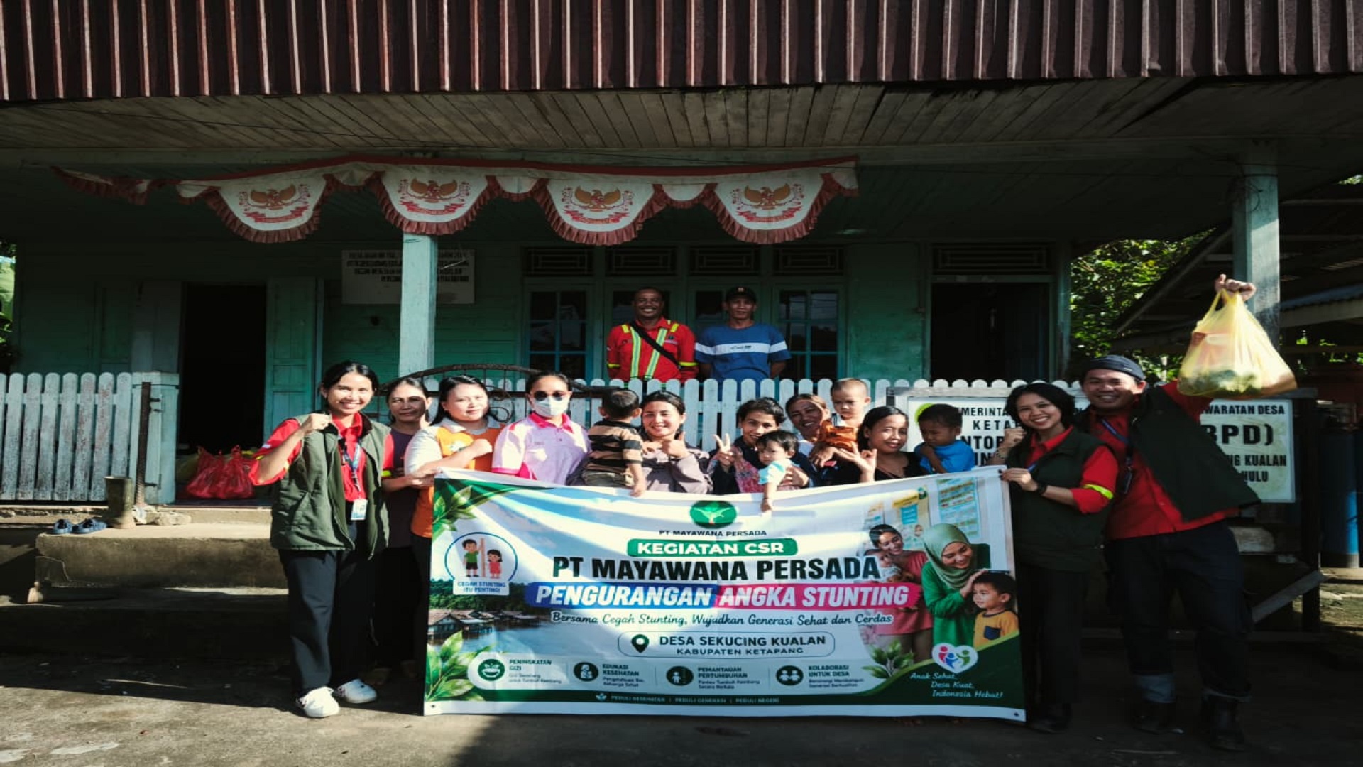 Peduli Stunting, Mayawana Gelar Sosialisasi dan Bantu Makanan Tambahan bagi Anak